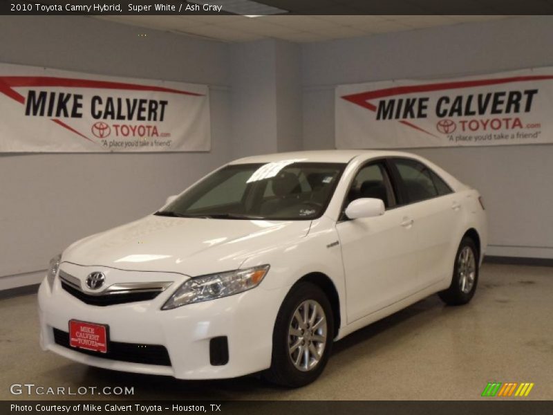 Super White / Ash Gray 2010 Toyota Camry Hybrid