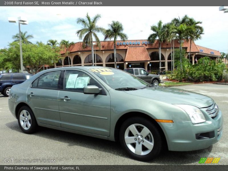 Moss Green Metallic / Charcoal Black 2008 Ford Fusion SE