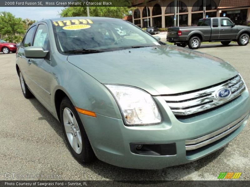 Moss Green Metallic / Charcoal Black 2008 Ford Fusion SE