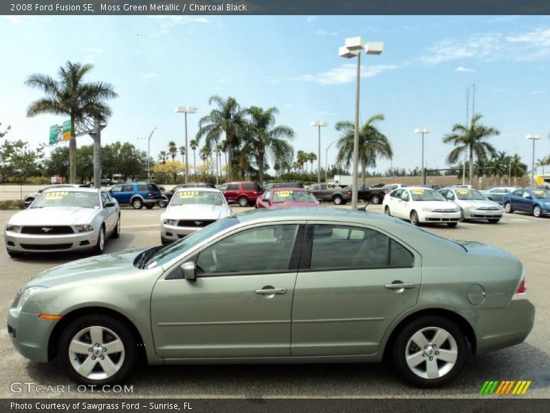 Moss Green Metallic / Charcoal Black 2008 Ford Fusion SE