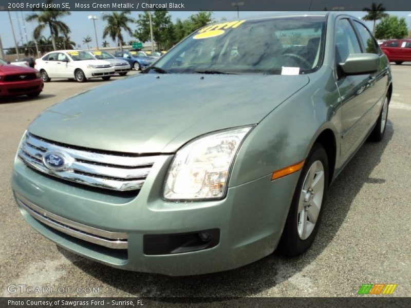 Moss Green Metallic / Charcoal Black 2008 Ford Fusion SE