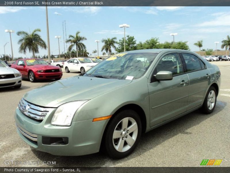 Moss Green Metallic / Charcoal Black 2008 Ford Fusion SE