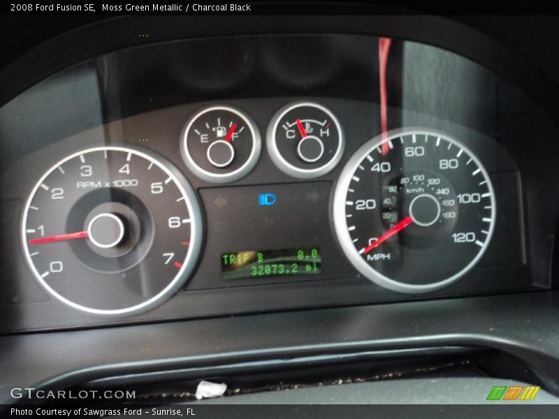Moss Green Metallic / Charcoal Black 2008 Ford Fusion SE