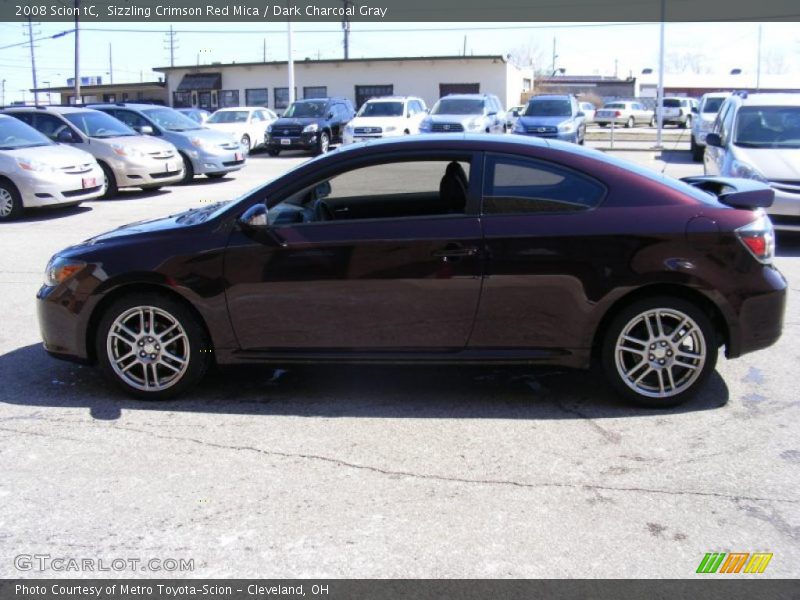 Sizzling Crimson Red Mica / Dark Charcoal Gray 2008 Scion tC