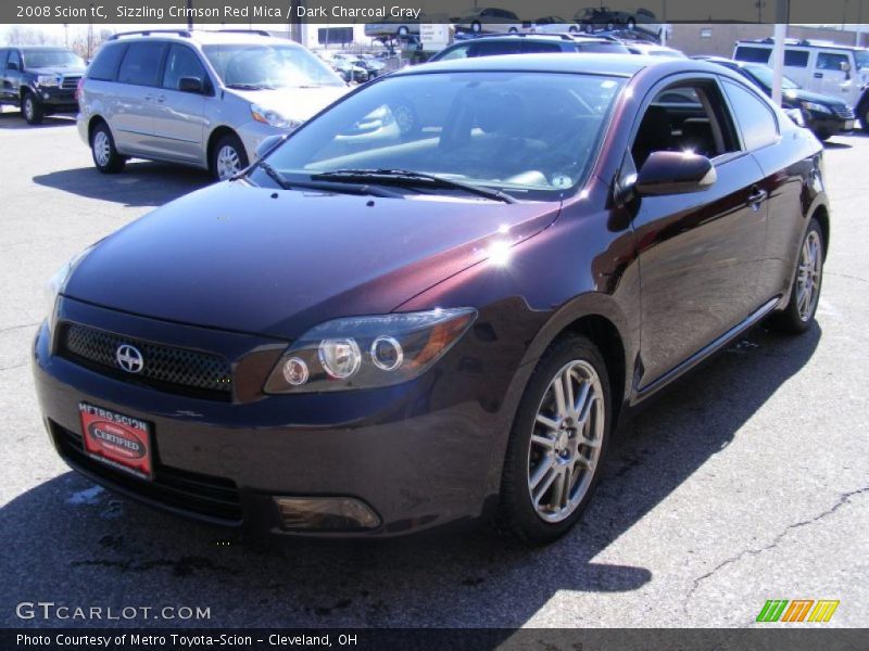 Sizzling Crimson Red Mica / Dark Charcoal Gray 2008 Scion tC