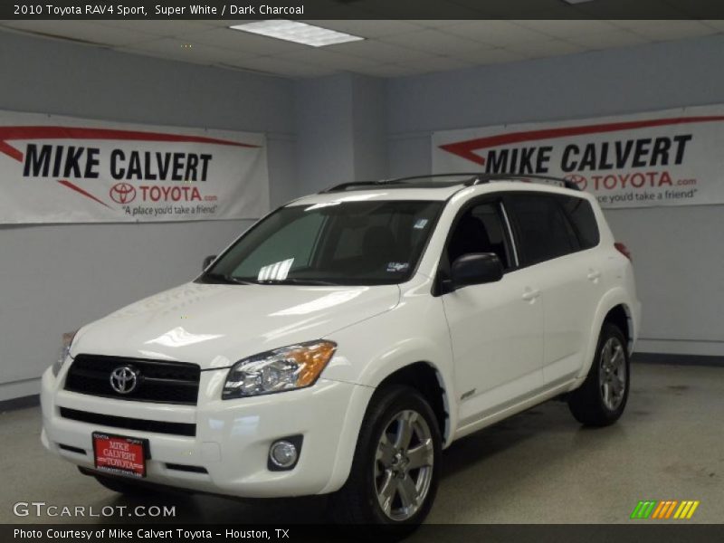 Super White / Dark Charcoal 2010 Toyota RAV4 Sport