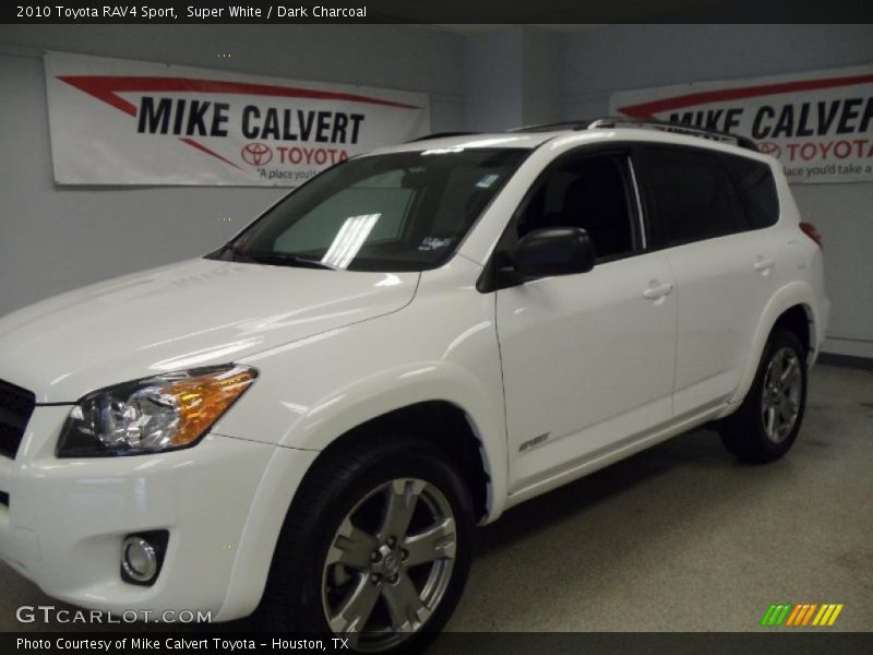 Super White / Dark Charcoal 2010 Toyota RAV4 Sport