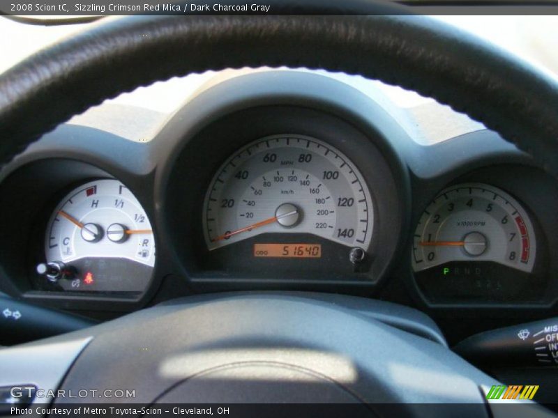 Sizzling Crimson Red Mica / Dark Charcoal Gray 2008 Scion tC