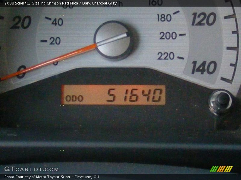 Sizzling Crimson Red Mica / Dark Charcoal Gray 2008 Scion tC