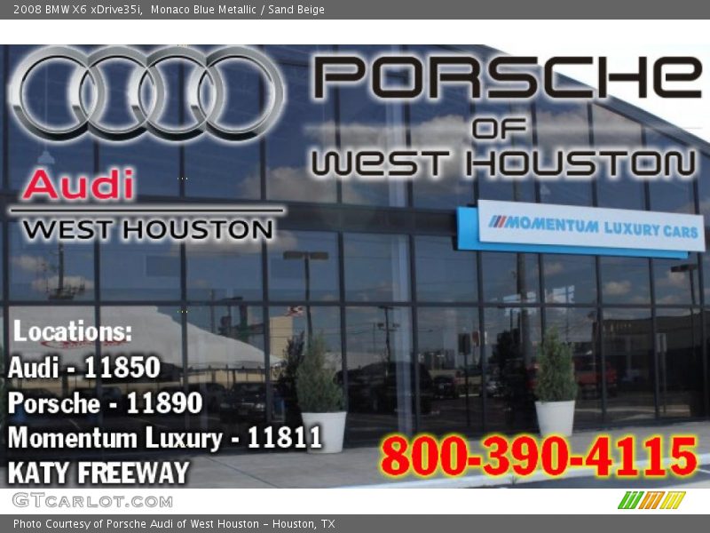 Monaco Blue Metallic / Sand Beige 2008 BMW X6 xDrive35i