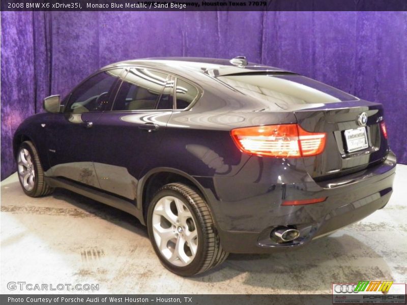 Monaco Blue Metallic / Sand Beige 2008 BMW X6 xDrive35i