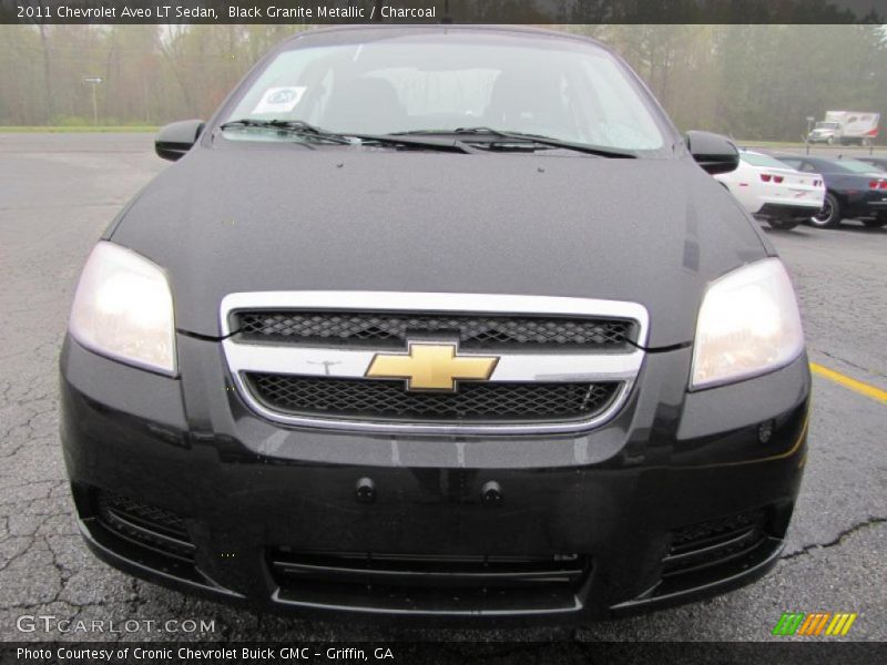 Black Granite Metallic / Charcoal 2011 Chevrolet Aveo LT Sedan