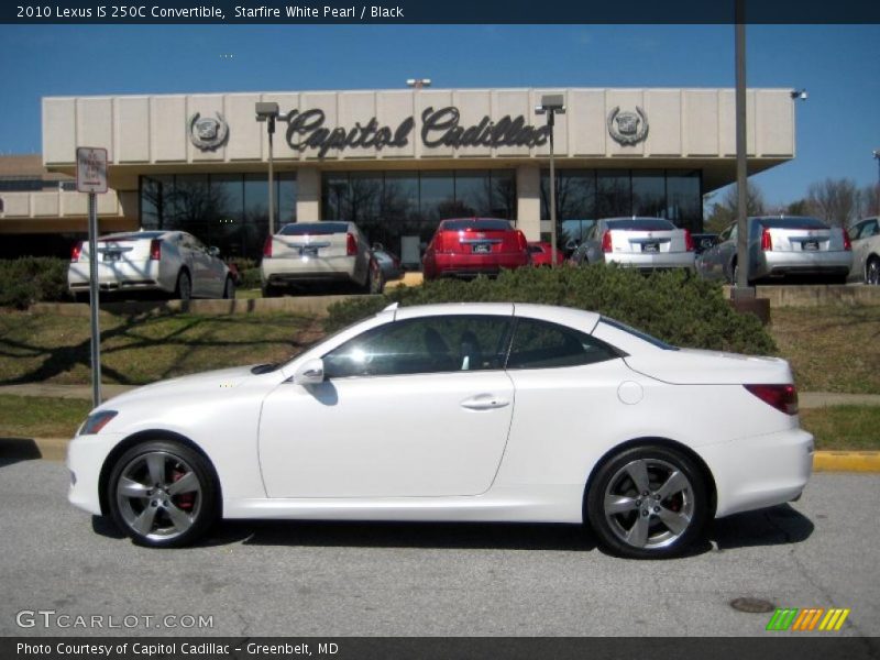 Starfire White Pearl / Black 2010 Lexus IS 250C Convertible