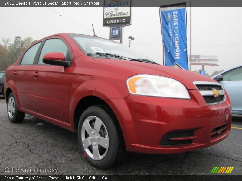 Sport Red / Charcoal 2011 Chevrolet Aveo LT Sedan