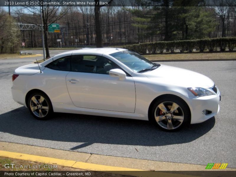 Starfire White Pearl / Black 2010 Lexus IS 250C Convertible