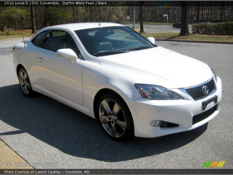 Starfire White Pearl / Black 2010 Lexus IS 250C Convertible