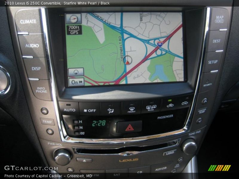Navigation of 2010 IS 250C Convertible