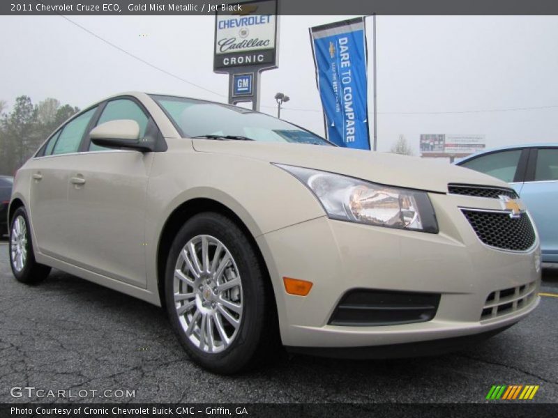 Gold Mist Metallic / Jet Black 2011 Chevrolet Cruze ECO