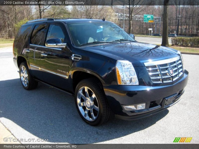 Blue Chip / Ebony/Ebony 2009 Cadillac Escalade AWD