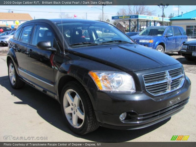 Brilliant Black Crystal Pearl / Dark Slate Gray/Blue 2009 Dodge Caliber R/T