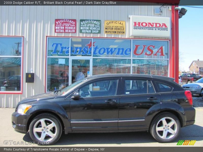 Brilliant Black Crystal Pearl / Dark Slate Gray/Blue 2009 Dodge Caliber R/T