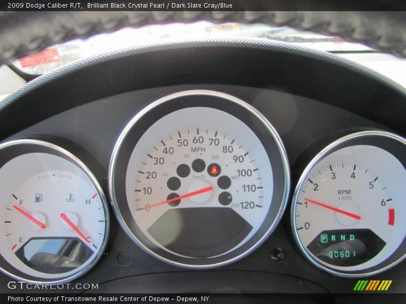 Brilliant Black Crystal Pearl / Dark Slate Gray/Blue 2009 Dodge Caliber R/T