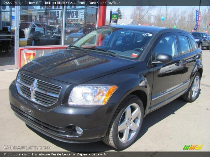 Brilliant Black Crystal Pearl / Dark Slate Gray/Blue 2009 Dodge Caliber R/T
