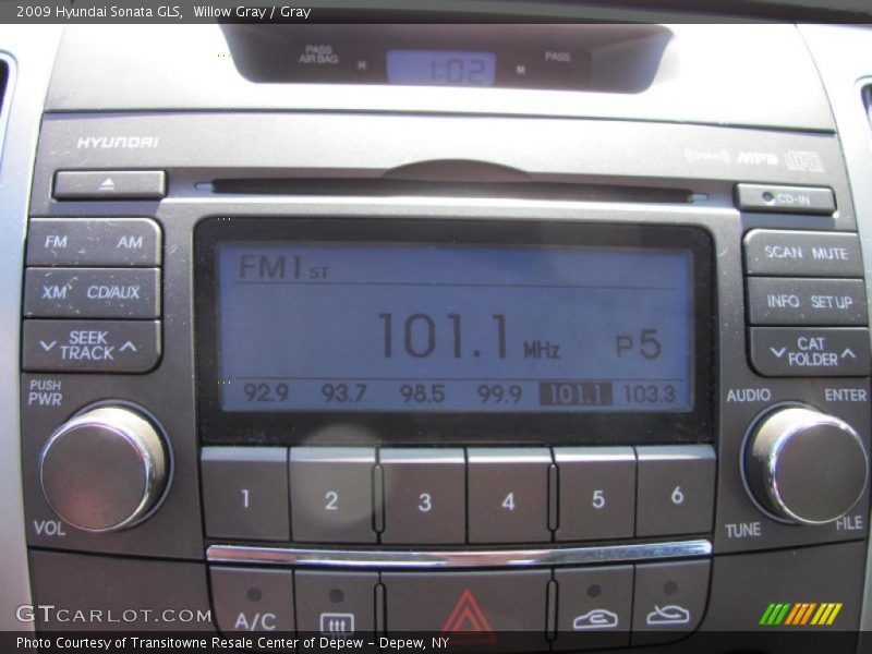 Willow Gray / Gray 2009 Hyundai Sonata GLS