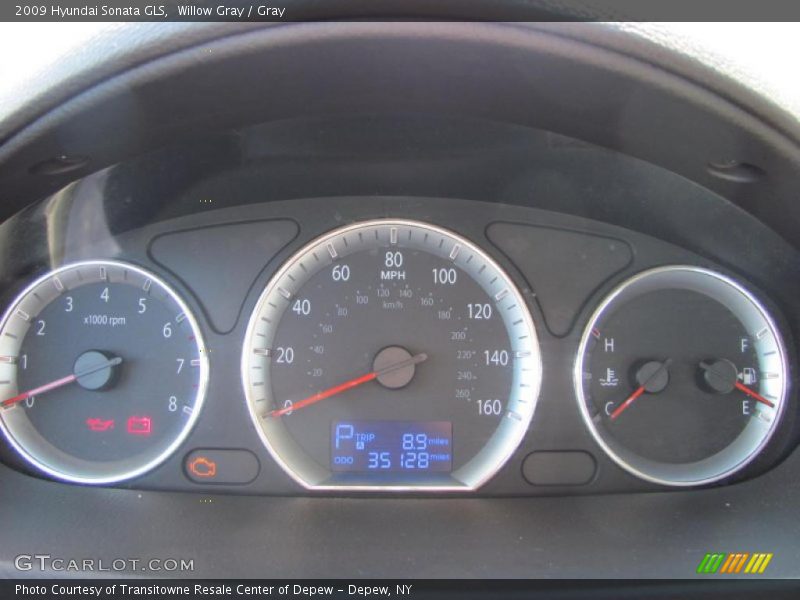 Willow Gray / Gray 2009 Hyundai Sonata GLS