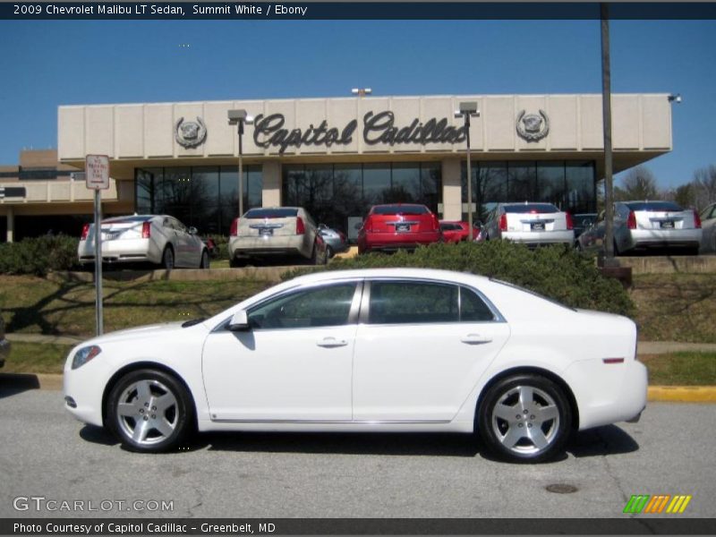 Summit White / Ebony 2009 Chevrolet Malibu LT Sedan