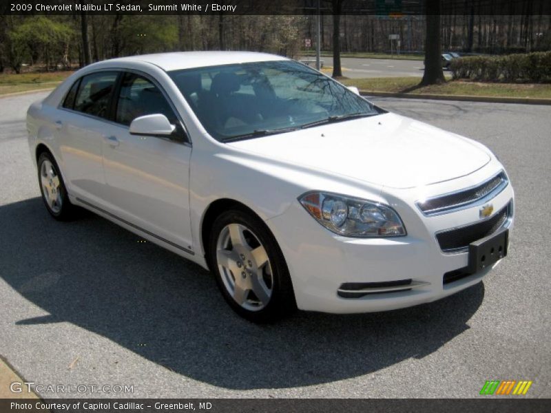 Summit White / Ebony 2009 Chevrolet Malibu LT Sedan