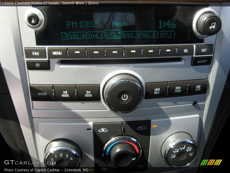 Summit White / Ebony 2009 Chevrolet Malibu LT Sedan