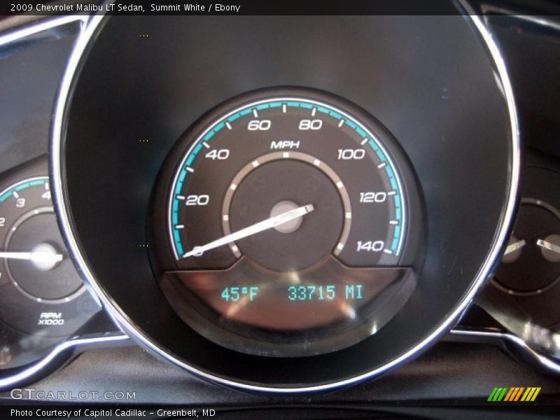 Summit White / Ebony 2009 Chevrolet Malibu LT Sedan