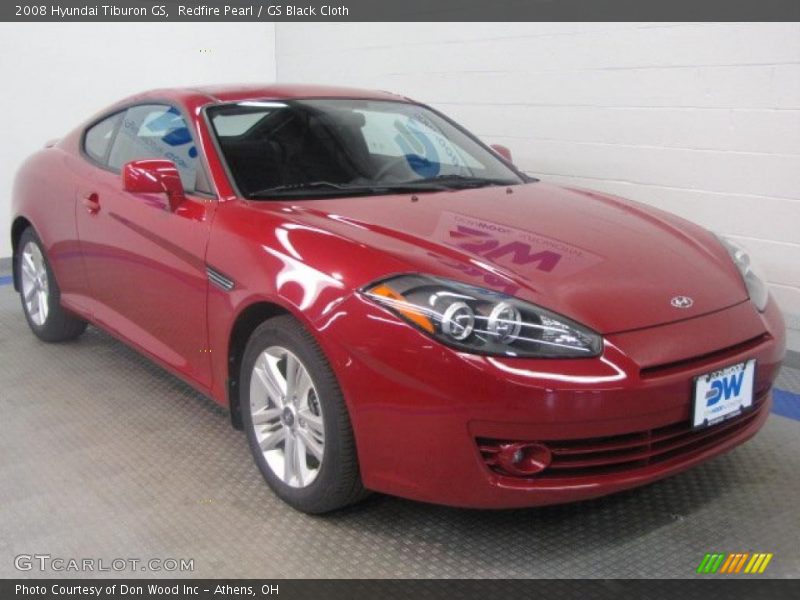 Redfire Pearl / GS Black Cloth 2008 Hyundai Tiburon GS