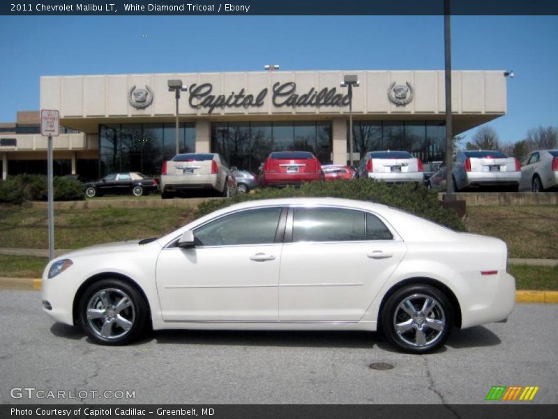 White Diamond Tricoat / Ebony 2011 Chevrolet Malibu LT