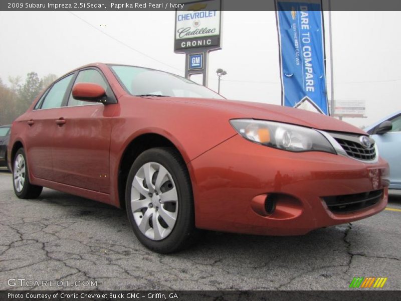 Paprika Red Pearl / Ivory 2009 Subaru Impreza 2.5i Sedan