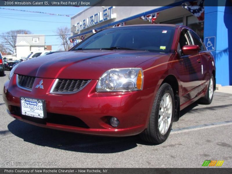 Ultra Red Pearl / Beige 2006 Mitsubishi Galant ES