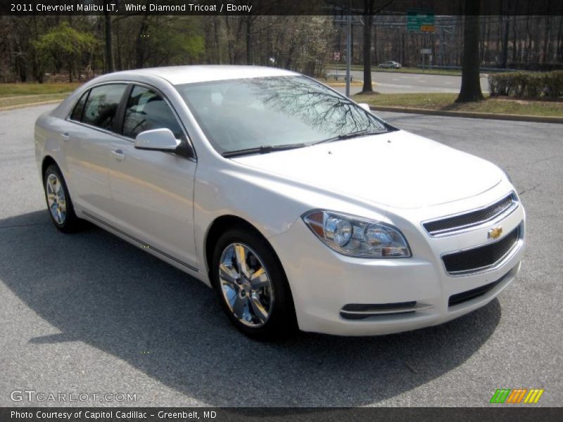 White Diamond Tricoat / Ebony 2011 Chevrolet Malibu LT