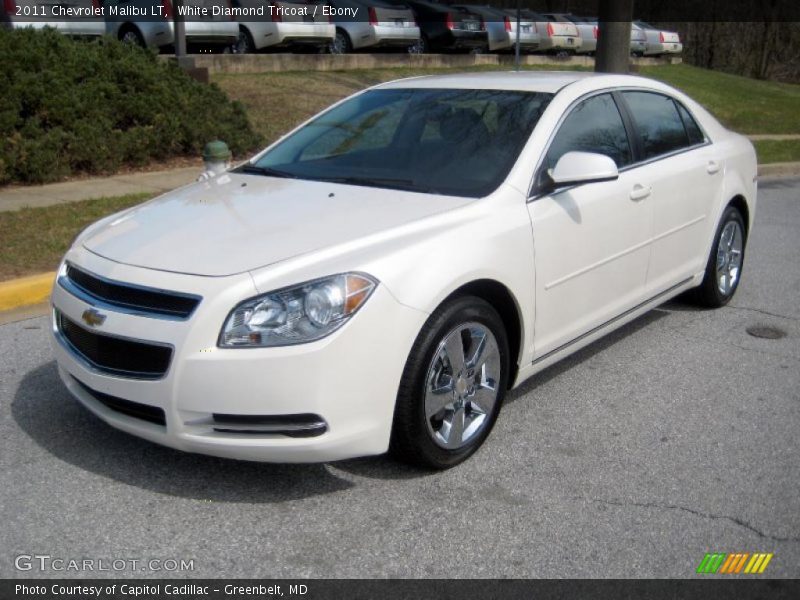 White Diamond Tricoat / Ebony 2011 Chevrolet Malibu LT