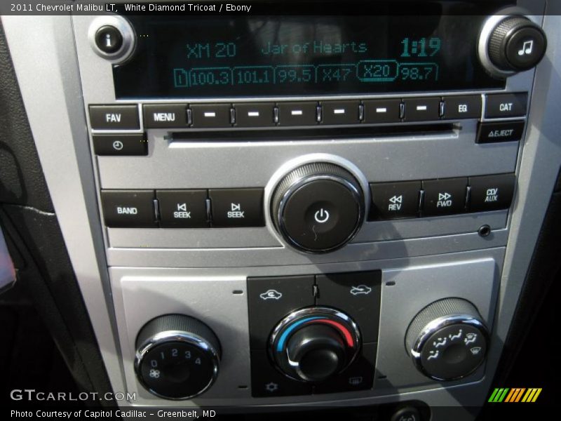White Diamond Tricoat / Ebony 2011 Chevrolet Malibu LT