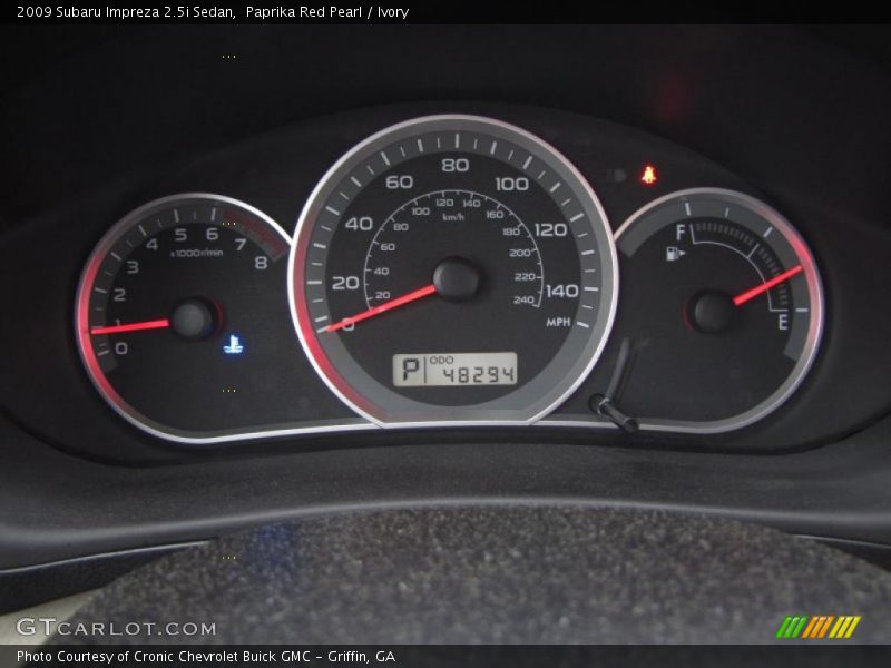  2009 Impreza 2.5i Sedan 2.5i Sedan Gauges