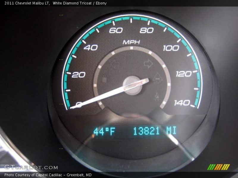 White Diamond Tricoat / Ebony 2011 Chevrolet Malibu LT