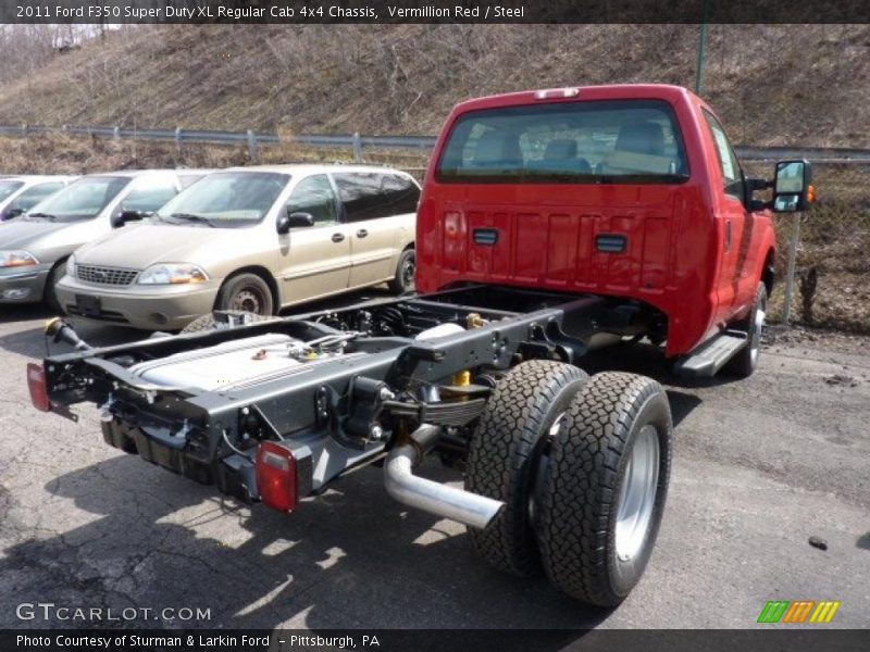 Vermillion Red / Steel 2011 Ford F350 Super Duty XL Regular Cab 4x4 Chassis