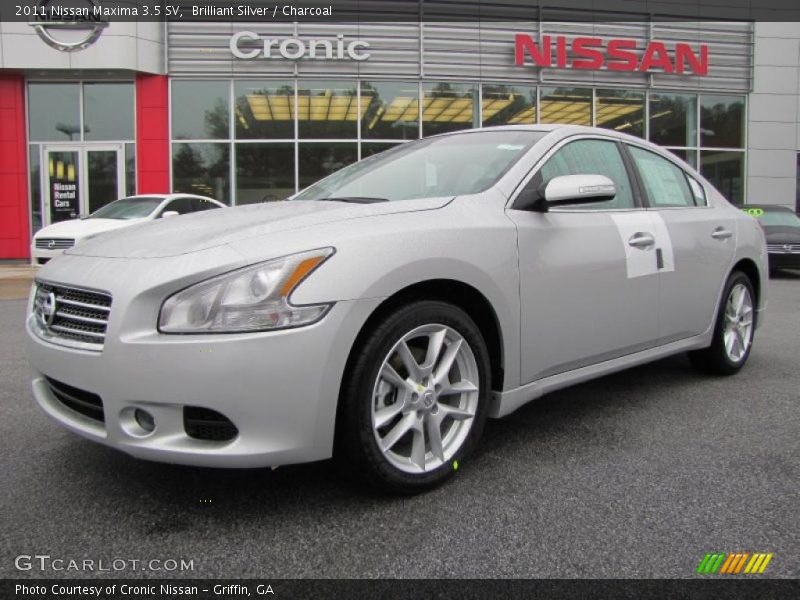 Brilliant Silver / Charcoal 2011 Nissan Maxima 3.5 SV