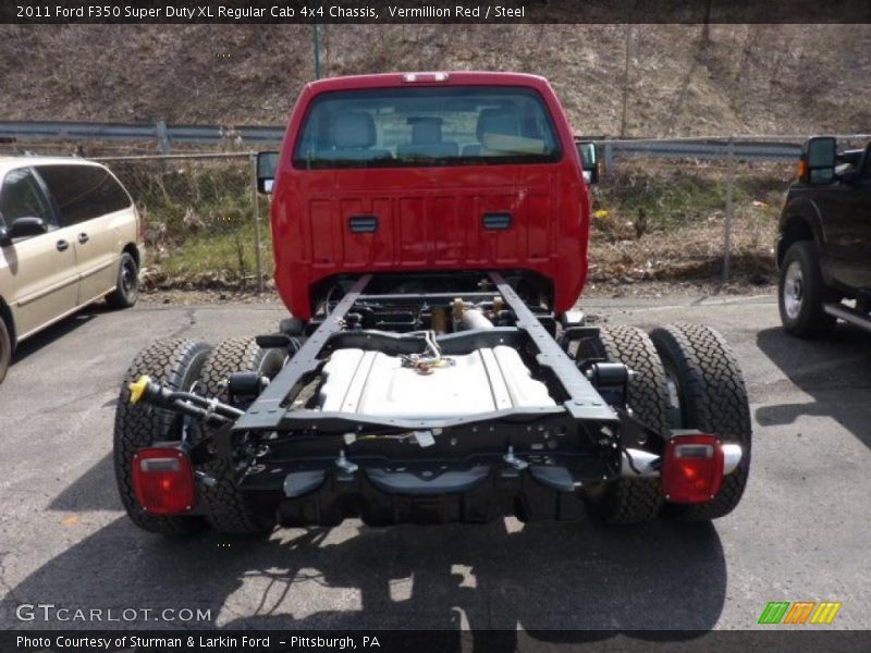Vermillion Red / Steel 2011 Ford F350 Super Duty XL Regular Cab 4x4 Chassis