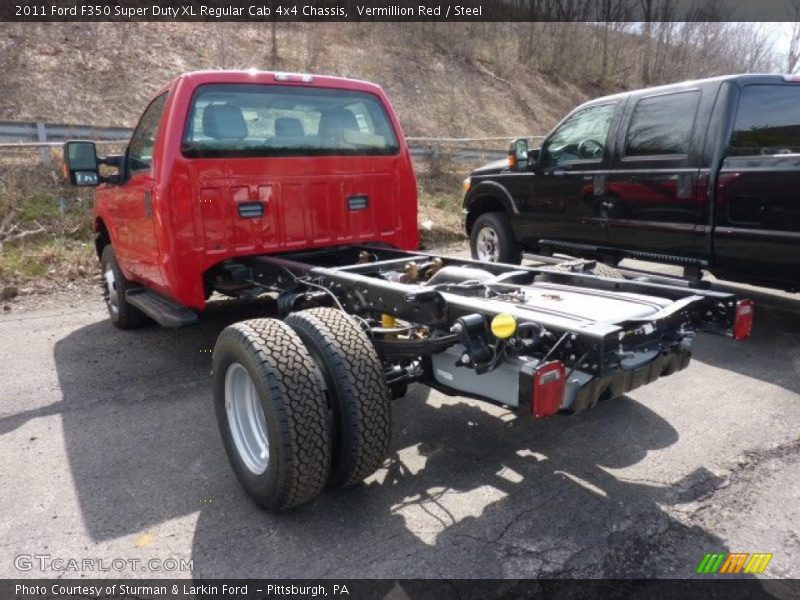 Vermillion Red / Steel 2011 Ford F350 Super Duty XL Regular Cab 4x4 Chassis