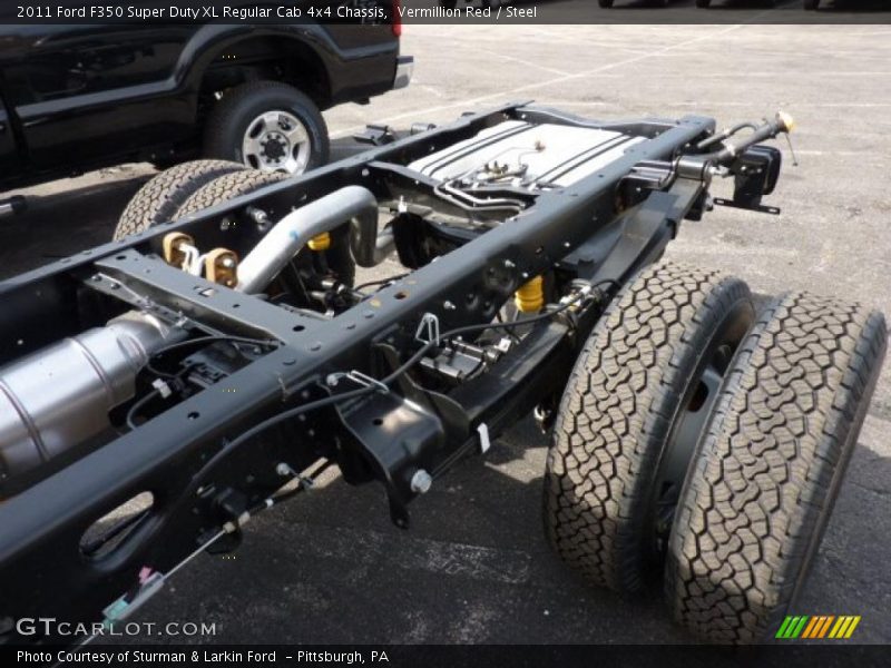Vermillion Red / Steel 2011 Ford F350 Super Duty XL Regular Cab 4x4 Chassis