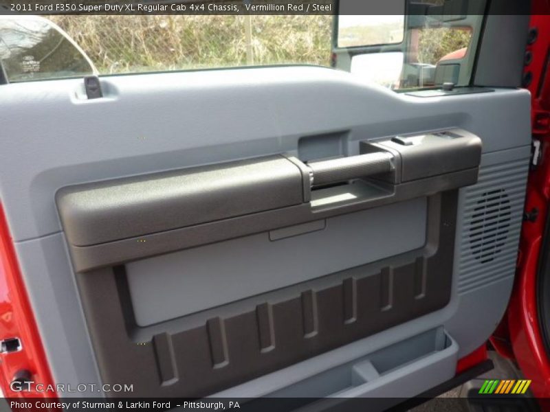 Vermillion Red / Steel 2011 Ford F350 Super Duty XL Regular Cab 4x4 Chassis