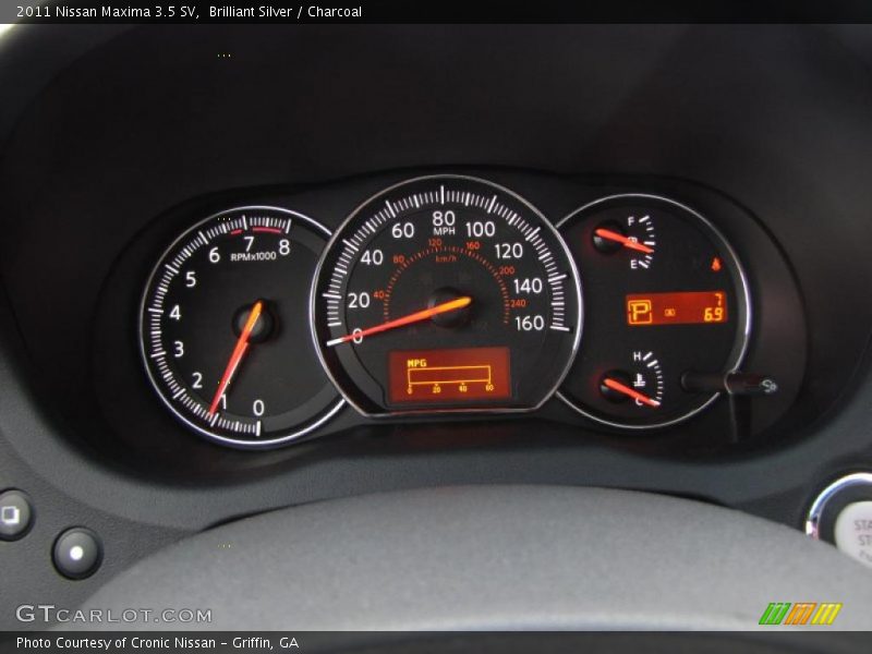 Brilliant Silver / Charcoal 2011 Nissan Maxima 3.5 SV