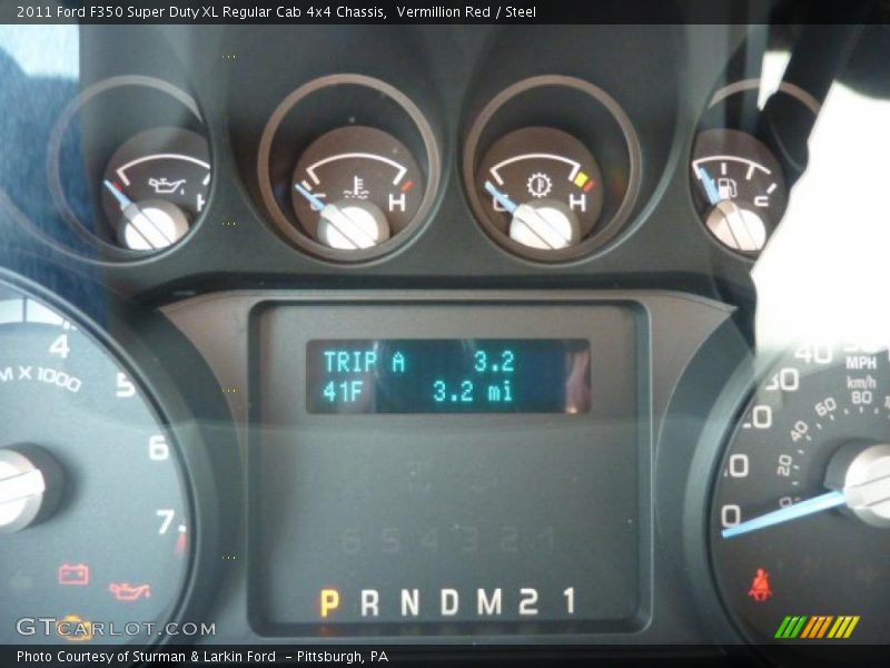 Vermillion Red / Steel 2011 Ford F350 Super Duty XL Regular Cab 4x4 Chassis